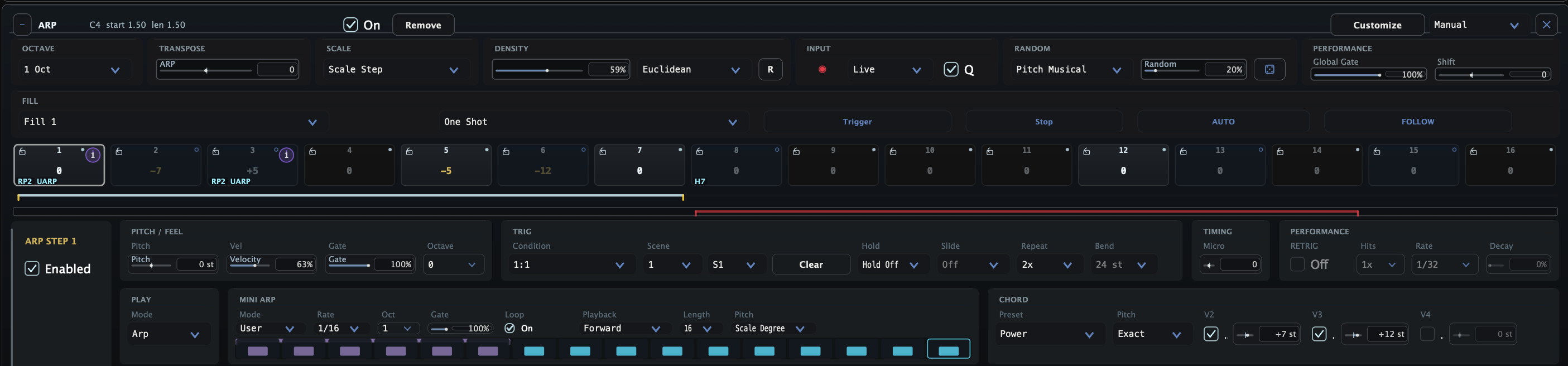 TRIG LAB advanced ARP step editor